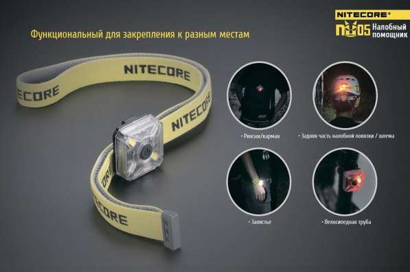 NiteCore Налобный аккумуляторный фонарик NiteCore NU05 в Москве фото 8