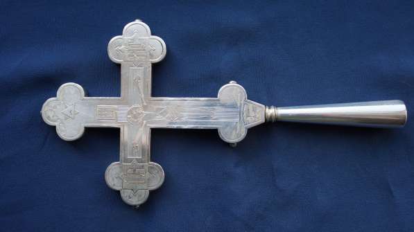 Старинный требный (водосвятный крест). Серебро «84». XIX в в Санкт-Петербурге фото 14