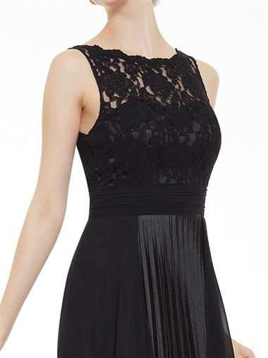 Черное платье с кружевным лифом S/08 "Ever-Pretty" Артикул: HE08352BK в Южно-Сахалинске фото 10
