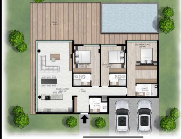 Вилла 180м² Турция, Бодрум, Ялыкавак в фото 4