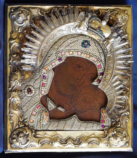 Старинный образ Матери Божией "Касперовская" в окладе. 1856г в Санкт-Петербурге фото 19