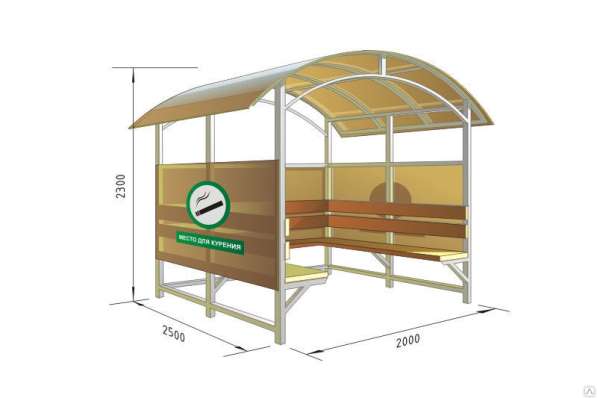 Продам беседку для курения (павильон для курения) в Екатеринбурге фото 3