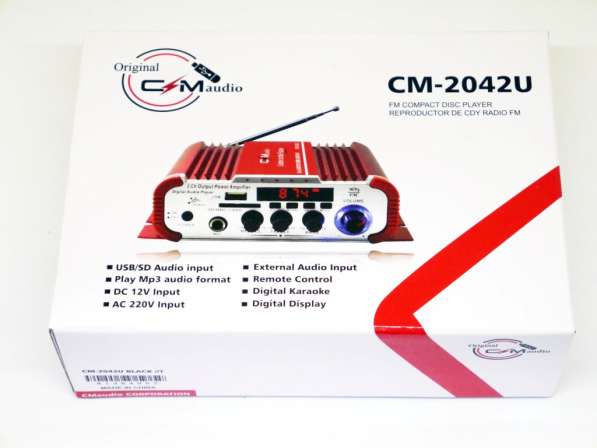 Усилитель звука CM-2042U USB+SD+AUX+Караоке в фото 5