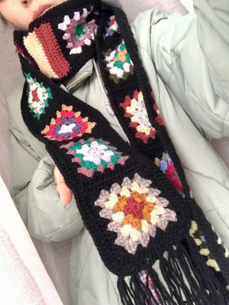 Вязаный handmade шарф