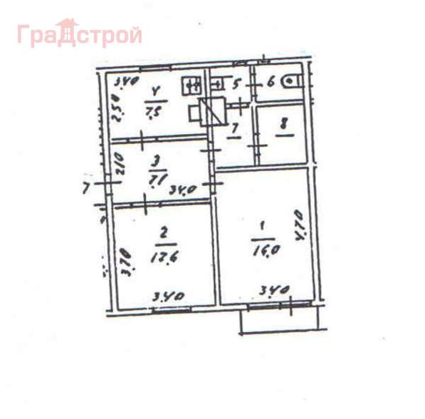 Продам двухкомнатную квартиру в Вологда.Жилая площадь 52,80 кв.м.Этаж 2.Есть Балкон. в Вологде фото 9