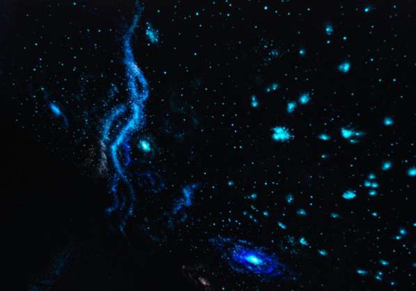 Потолок Звёздное небо Роспись видимая только в темноте в Апрелевке
