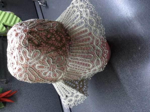 Шляпка, вологодское кружево