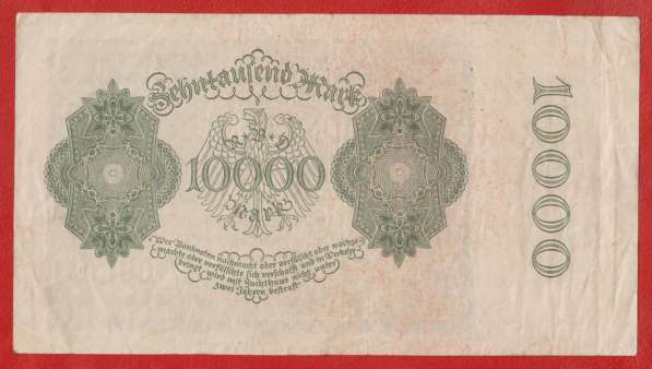 Германия 10000 марок 1922 г. 19 января 14h 076284 третий тип в Орле