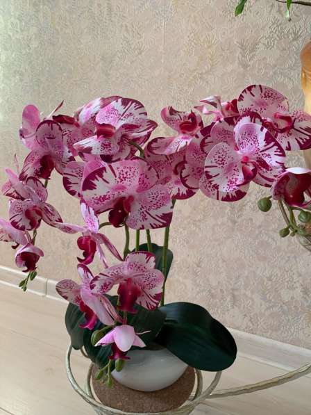 Композиция из силиконовый орхидеи в Елеце фото 3