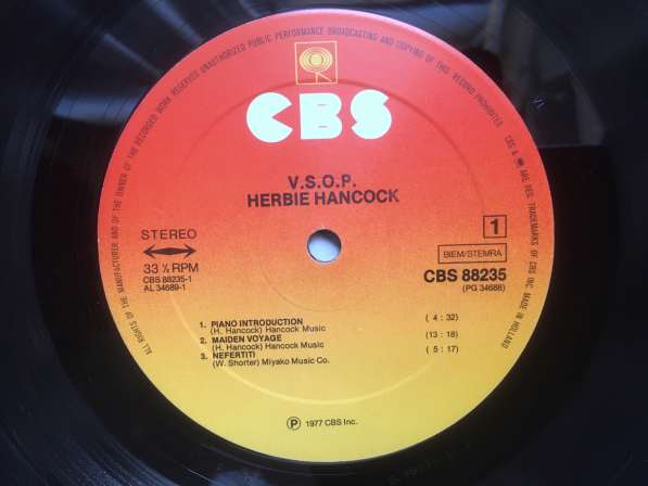 Herbie Hancock V.S.O.P. CBS 88235 Holland 77 1press mint 2LP в Москве фото 10