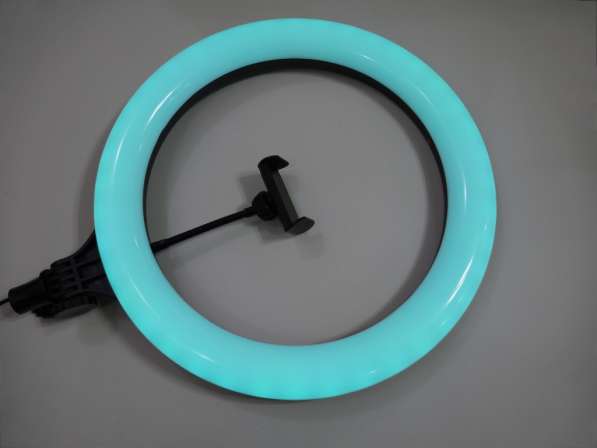 Кольцевая LED лампа RGB MJ38 38см 220V 1 крепл. тел USB в фото 6
