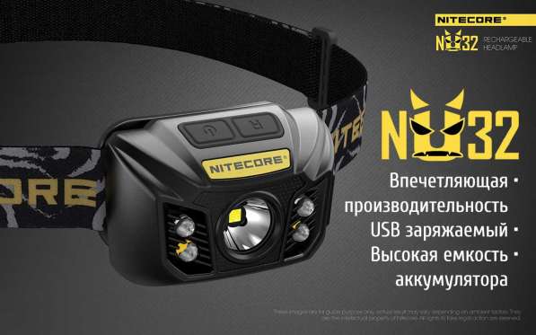 NiteCore Налобный, аккумуляторный фонарь — NiteCore NU32 в Москве фото 9