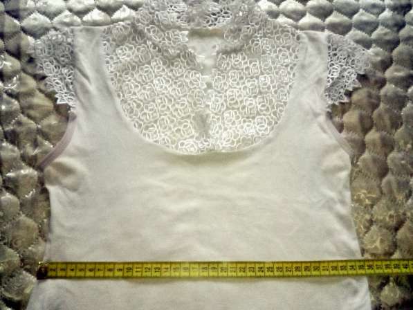 Белая гипюровая футболка женская в Орле фото 5