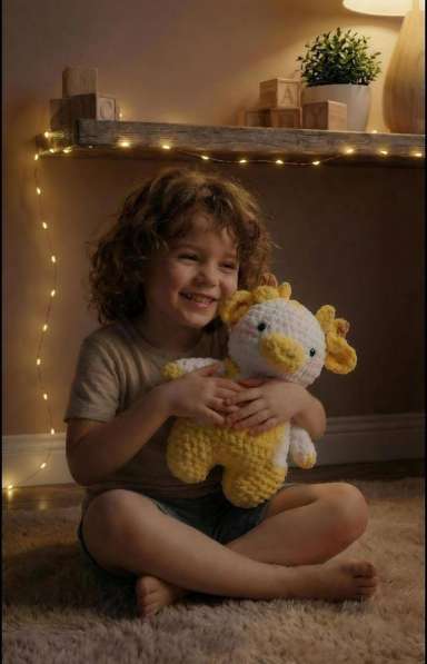 Вязаная банановая коровка, мягкая игрушка