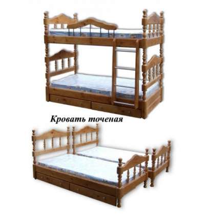 Кровати одно двух трехъярусные детские комн из ДЕРЕВА и ЛДСП в Ярославле фото 17
