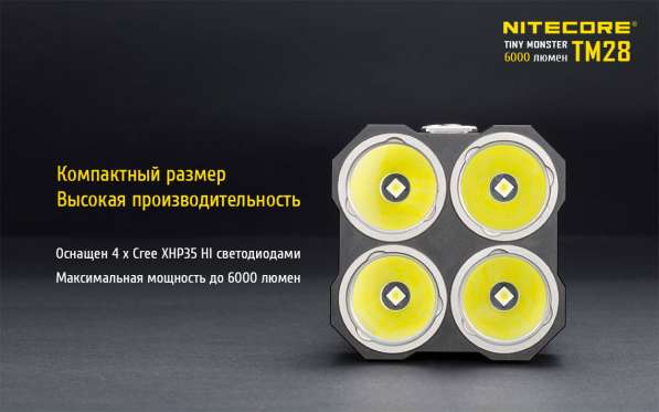 NiteCore Сверхмощный поисковый фонарь NiteCore TM28 с встроенной зарядкой в Москве фото 8