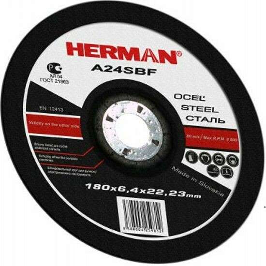 Абразивный отрезной круг HERMAN EXPERT 180х1,8х22,23мм
