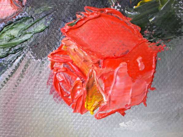 Картина маслом "Букет из красных роз." в Ростове-на-Дону фото 4
