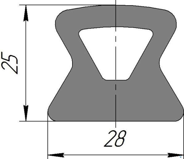 Уплотнитель двери печи Miwe Roll-In 28x25мм 046571.70 в Одинцово