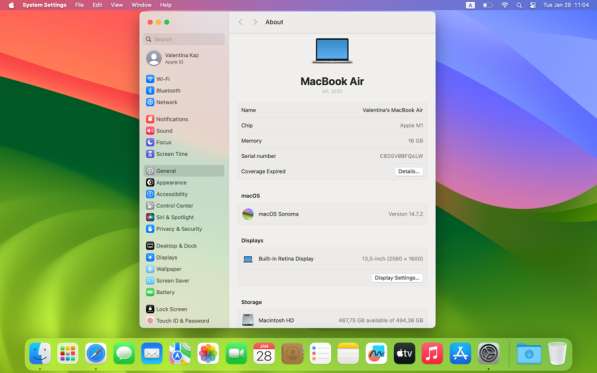 Macbook Air 13 2020 m1 16gb 512gb в Новосибирске фото 6