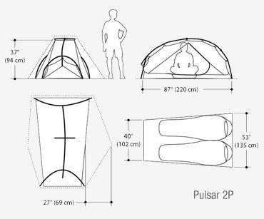 Палатка Marmot Pulsar 2P вес: 1,505 кг в Санкт-Петербурге фото 4