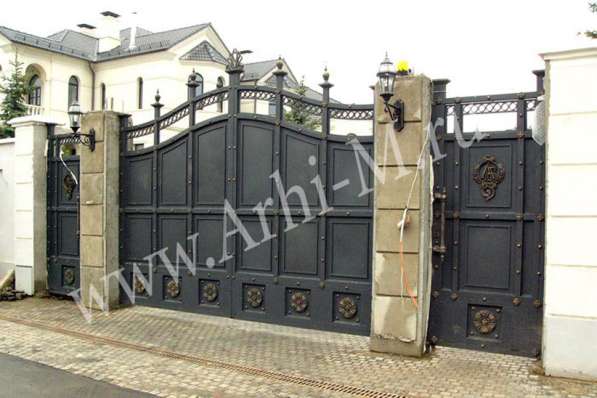 Кованые ворота в Москве фото 9