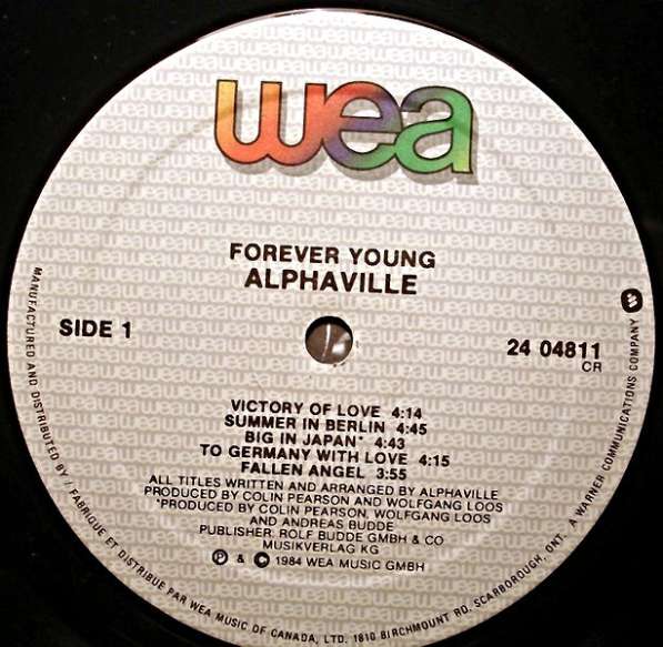 Пластинка виниловая Alphaville - Forever Young в Санкт-Петербурге фото 5