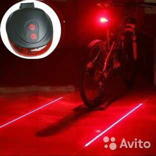 Безопасные огни на велосипед LED + Lazer