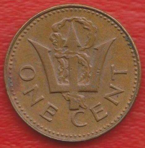 Барбадос 1 цент 1976 г. 10 лет независимости