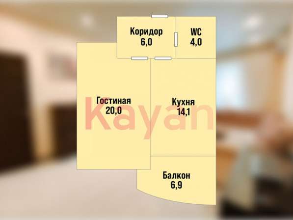 1-комнатная квартира, 44 кв. м., ул. Казбекская, 13 в Краснодаре фото 4