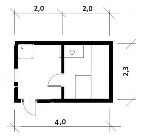 Каркасная мобильная баня 4x2,3 в Москве фото 3