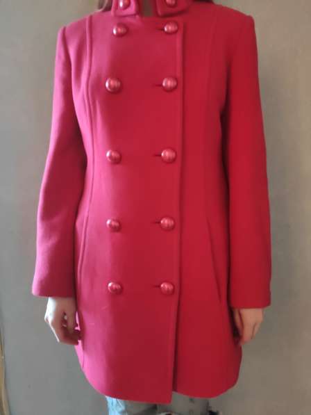 Пальто женское шерстяное, розовое (SM, рост до 165) в 