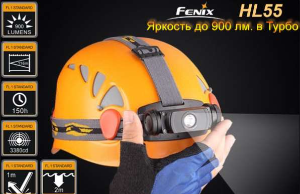 Fenix Налобный фонарь Fenix HL55 NW от АКБ 18650