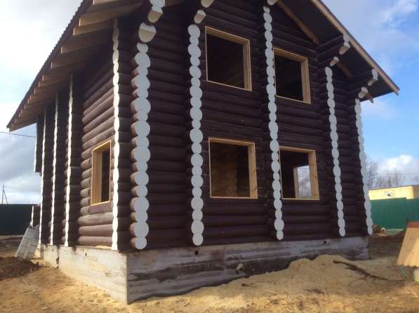 Деревянный дом из бревна под ключ. Проект сделаем бесплатно в Санкт-Петербурге