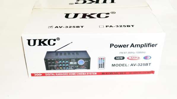 Усилитель звука UKC AV-325BT USB+SD+AUX+Bluetooth+Караоке в фото 4