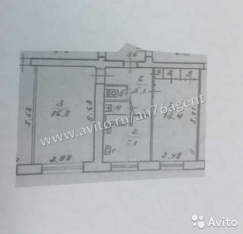 2х-комнатная квартира на Московском проспекте в Ярославле фото 11