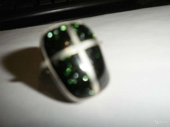 Винтаж перстень камень авантюрин темно-зеленый 80 в Москве фото 7