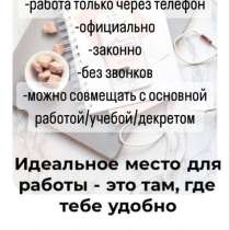 Удалённая работа, в г.Москва