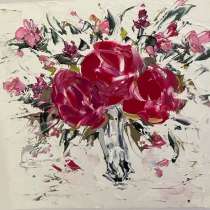 Картина маслом Цветы мастихином, в Москве