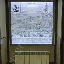 Лазерная гравировка настенного панно на закалённом стекле, в Москве