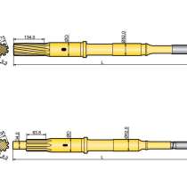 Хвостовик аналог Atlas Copco COP 1240EX, COP 1338EX, в г.Баку