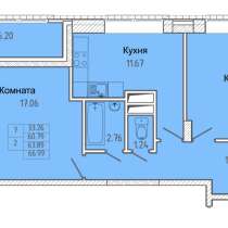 2-х к-ая квартира улица Советская, дом 7, площадь 63,89 э 13, в Королёве