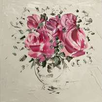 Картина маслом Цветы мастихином, в Москве