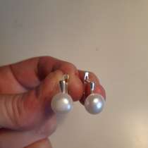 Серьги из серебра 925 с жемчугом, в Санкт-Петербурге